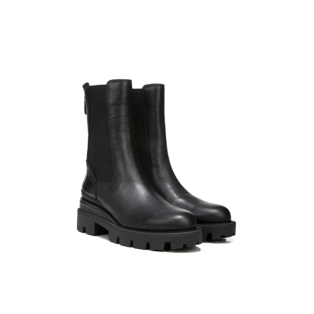 NIB Sam Edelman Genia Wedge Chelsea Bootie Black 36
